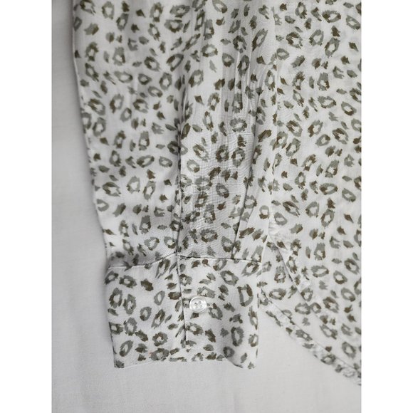 Cloth & Stone By Anthropologie Women's Leopard Print Long Sleeve Shirt Size XS - Picture 10 of 14